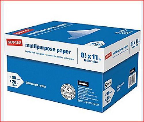 Copy paper 10 ream case staples multipurpose 5000 pages - pickup houston tx for sale