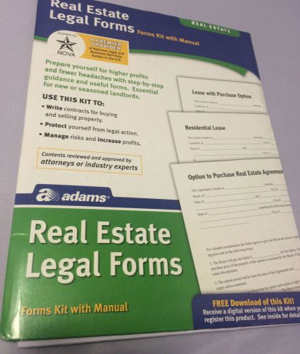 Adams® Real Estate Legal Forms Kit  NEW Legal Books And Software