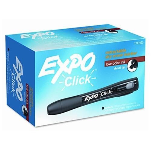 Expo Dry Erase Marker - Chisel Marker Point Style - Black Ink - 12 (san1741920)
