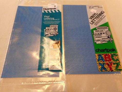Chartpak Vinyl Numbers &amp; Letters  # 01114 and #01014, 1/2&#034; (NEW)