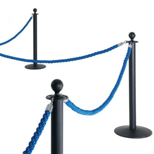 8m long exhibition rope barrier crowd control or guidance chrome or black poles for sale