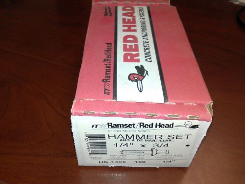 RED HEAD RAM SET 1/4&#034;X3/4&#034; HAMMER SET  HS-1406 (QUANTITY OF 100)