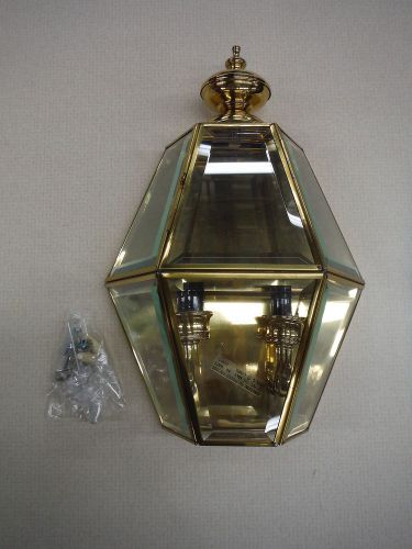 Wall Mount Light Fixture Polished Brass Clear Glass 2 Light 3040-CL