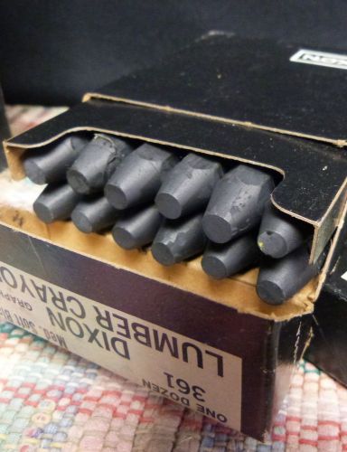 Vintage nos dixon lumber crayons #361 med. soft black 1 dozen for sale