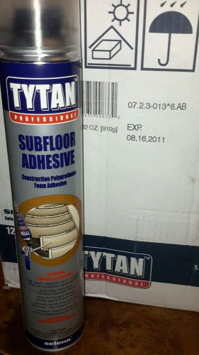 12 Tytan Professional Subfloor Adhesive Contraction Polyurethane Foam 32oz Exp