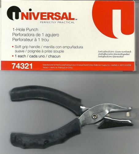 Universal 1-Hole Punch, 74321, Soft Grip Handle