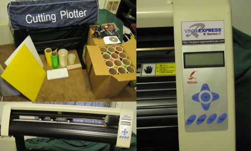 32&#034; vinyl cutter/plotter with adhesive vinyls, image cds, and softwares for sale
