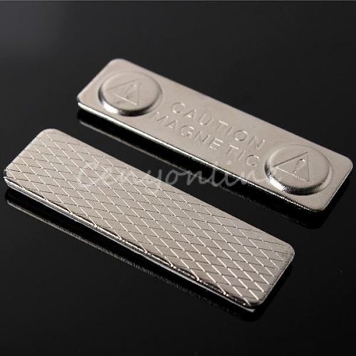 10x metal strong magnetic name id tag badge fastener holder card tag 45mm x 13mm for sale