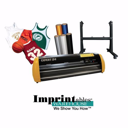 Vinyl cutter gcc expert 24 heat transfer vinyl and stand **new turn key package for sale
