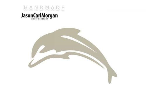 JCM® Iron On Applique Decal, Dolphin Silver
