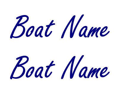 Boat Lettering Boat Name Vinly Decal Freesty Set of 2