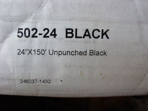 Adhesive Vinyl Film Black, 24&#034; x 150&#039; Unpunched, ShineRite 502-24