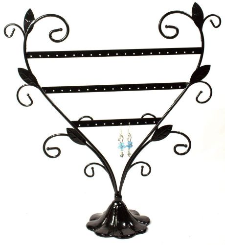 Black Color Half Heart Earring Stand, Necklace Holder, Bracelet Jewelry Display