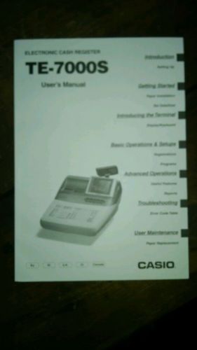Casio TE-7000S Cash Register User Manual