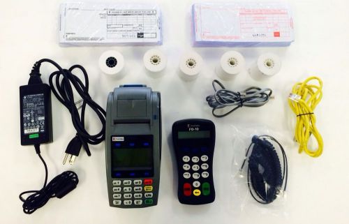 CREDIT CARD TERMINAL FD50 WITH PIN PAD FD10-GOOD CONDITION AND MORE