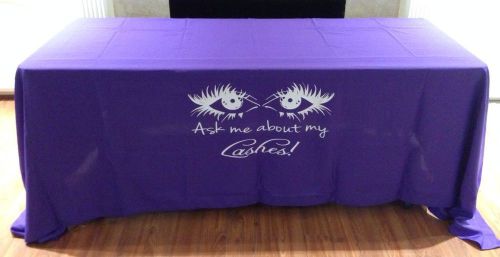 Ask Me About My Lashes Table Purple Table Cloth