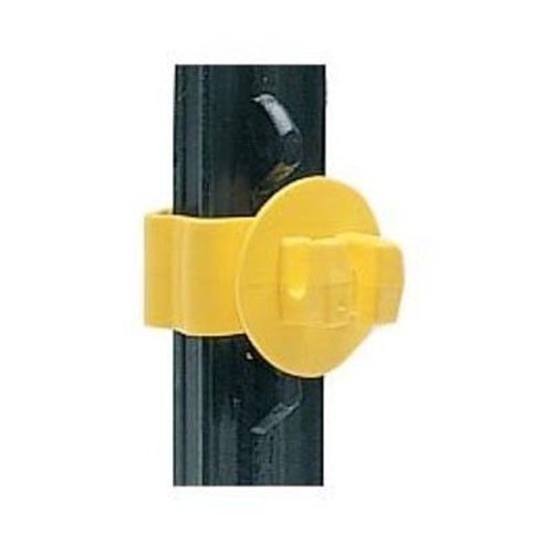 T-Post Wire Insulator JEFFERS Livestock D413 Yellow pkg/25 Fencing Supplies