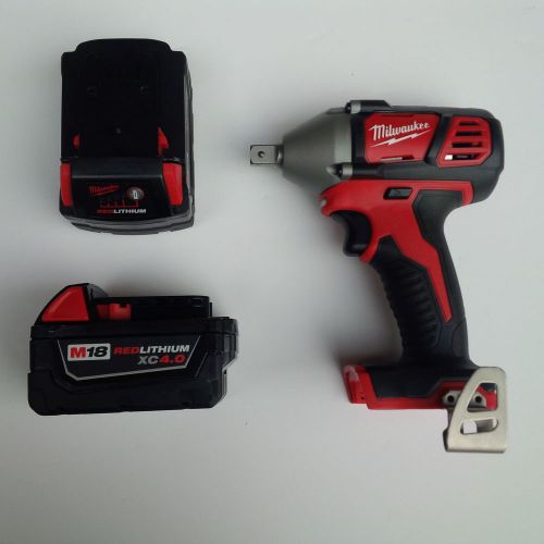 New 18 volt milwaukee 1/2&#034; impact wrench 2659-20 m18, 2 48-11-1840 4.0 batteries for sale