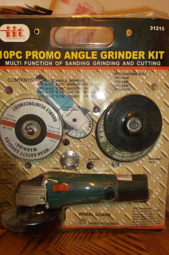 Angle grinder kit, 10pc promo, nib, 4 1/2&#034;, electric for sale