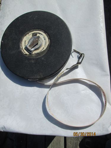 Vintage surveyors fiberglass measuring tape reel peerless 50 meter 165 foot for sale