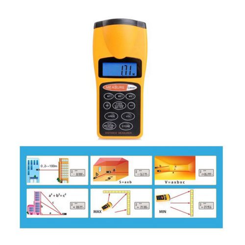 Infrared laser ultrasonic distance meter measuring device supersonic rangefinder for sale