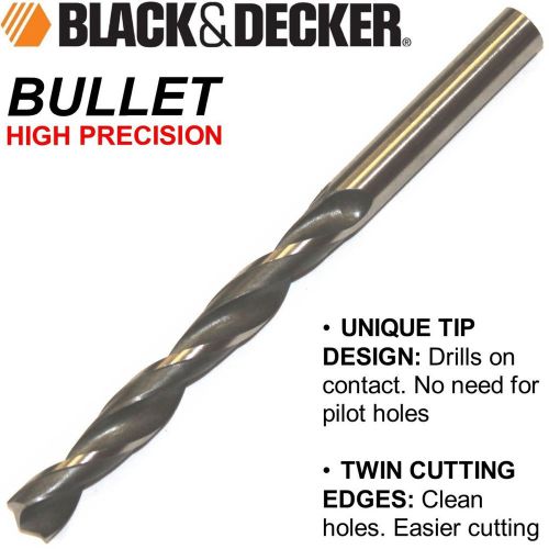 6 black &amp; decker a8730 1.5mm bullet high precision metal hss drill bits for sale
