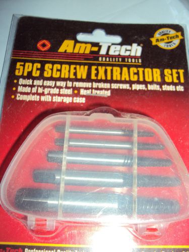 5 pcs Screw Extractor Drill bit Set  3-19mm sizes for screws bolts studs pipes