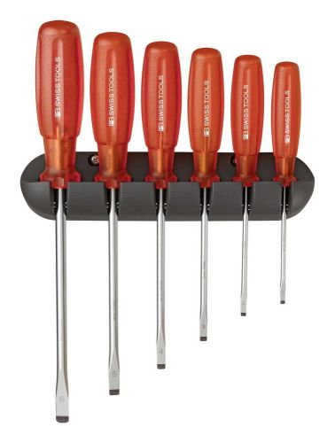 PB Swiss Tools PB 6240 Screwdriver Set Slotted with Wall Rack Multicraft 6-Piece