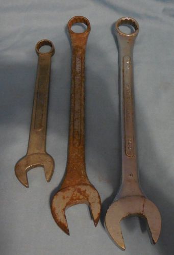 Lot of 3 combination wrenches for sale
