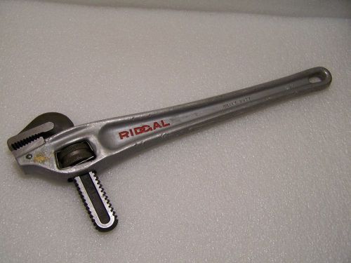 Ridgid ridgal 18&#034; aluminum offset pipe wrench ridge tool co. elyria usa nice for sale