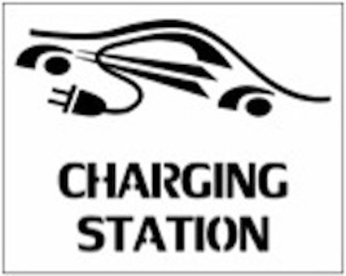 evCHARGEsolutions Pavement Marking Stencil for EVSE / Electric Vehicle Charging