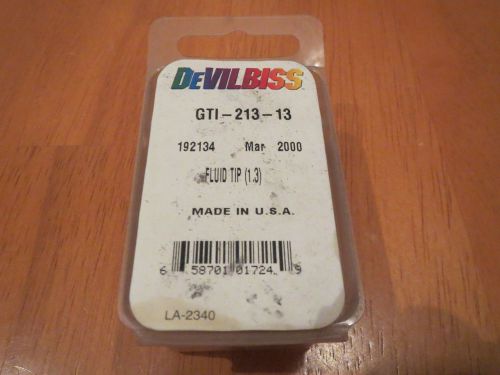 New Devilbiss GTI 1.3 Fluid Tip (GTI-213-13) #2