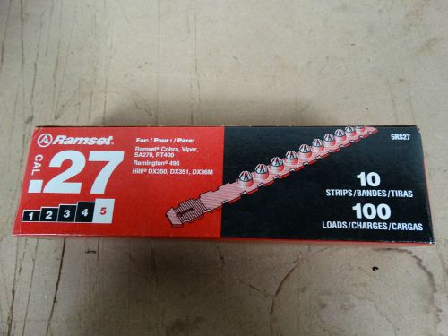 Ramset 5RS27 Box of 100 #5 &#034;Red&#034; 27 cal Strip Loads New - FAST FREE SHIPPING