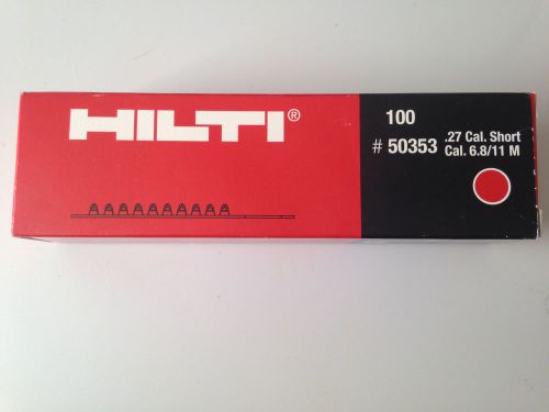 Hilti .27 Cal Short Red Booster 100 Pack 50353 - 10 Strips of 10 - New in Box