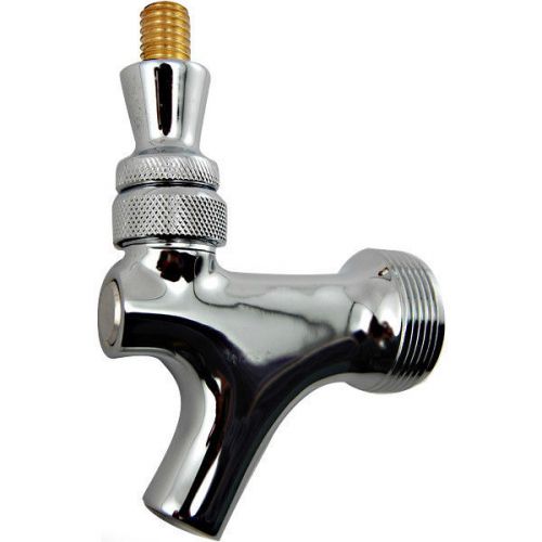Creamer action draft beer chrome faucet head w/ brass lever - kegerator bar tap for sale
