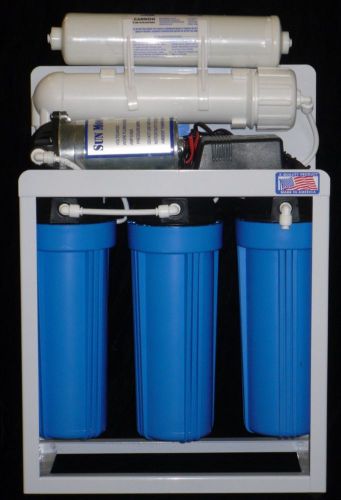 Light Commercial Reverse Osmosis Water Filter System 300 GPD Pump With Dual DI