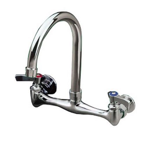 Top-line wall mount faucet w/ 8&#034; centers and 8-1/2&#034; swivel gooseneck spout for sale