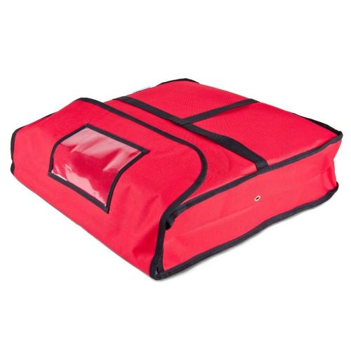 Pizza Food Delivery Bag Red Thermal Insulated NYLON holds 2 16&#034; Pizzas Pies