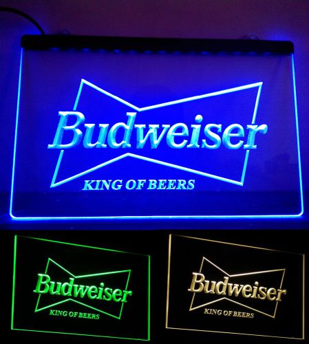 Budwiser king of led logo for beer bar pub garage billiards club neon light sign for sale