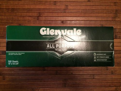 6 Count Dixie Glenvale All Purpose Deli Paper Dry Wax Paper 15&#034; x 10 3/4&#034;