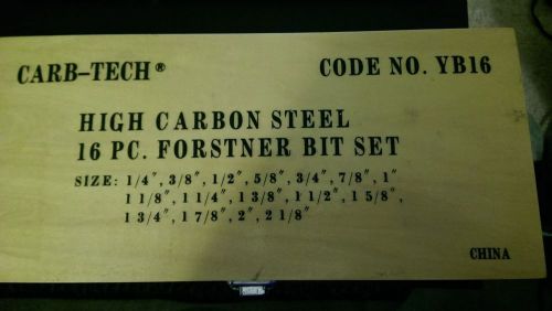 Zyliss CARB-TECH CODE NO YB16 , 16PC FORSTNER BIT SET USED