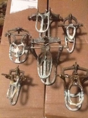 6 assorted Brass / nickel Plated Dental Articulators.
