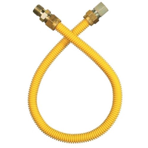 Dormont 48&#034; yellow coated flexible stove / dryer gas hose for sale