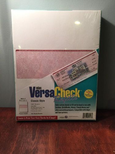 Versacheck Refills -- Classic Style MVC/1001 U Form #1001 250 Blank Checks New