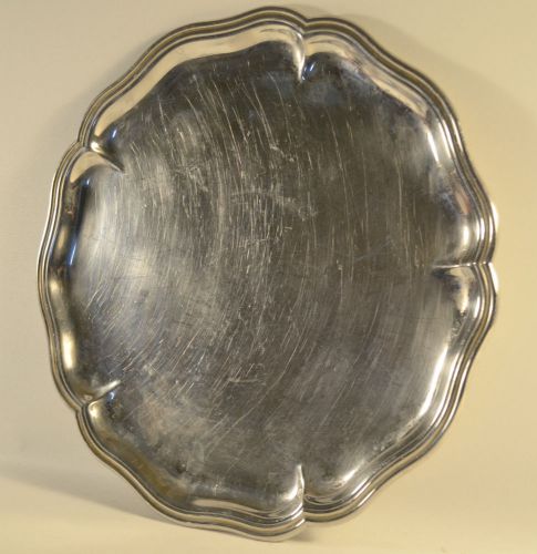 Metal Stainless Steel Round Dish Serving Tray