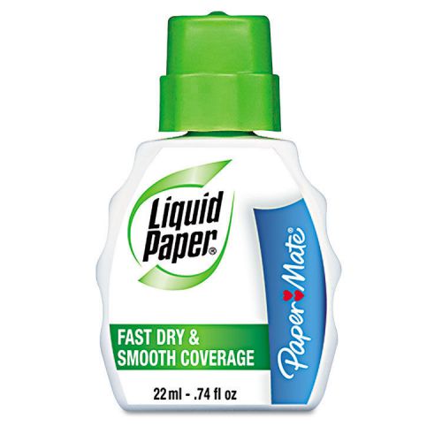 Liquid Paper Fast Dry Correction Fluid, 22 ml Bottle, White, EA - PAP5640115