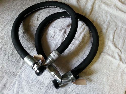 (2) 44 INCHES LONG 1275 PSI HYDRAULIC HOSE 25MM - 1INCH W/ #20 FITTINGS