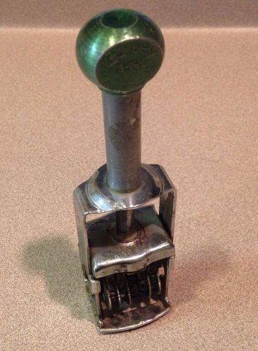 Vintage Garvey S-185 Ink Price Grocery Store Stamper/Numbering Machine-metal!
