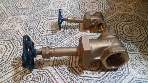 2 Pieces of Old-Stock Brass, NIBCO T-134 Gate Valve 1&#034;NPT