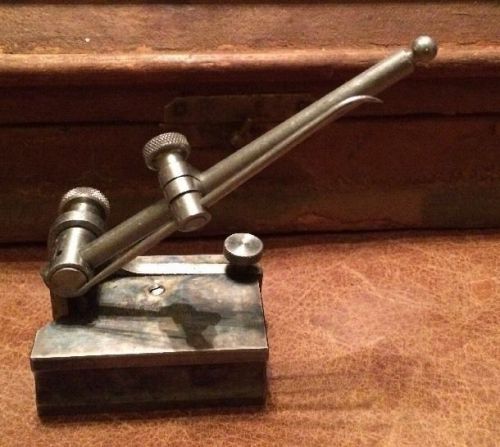 Starrett Surface Gage Gauge 4&#034; Spindle Small Scribe Vintage Machinist
